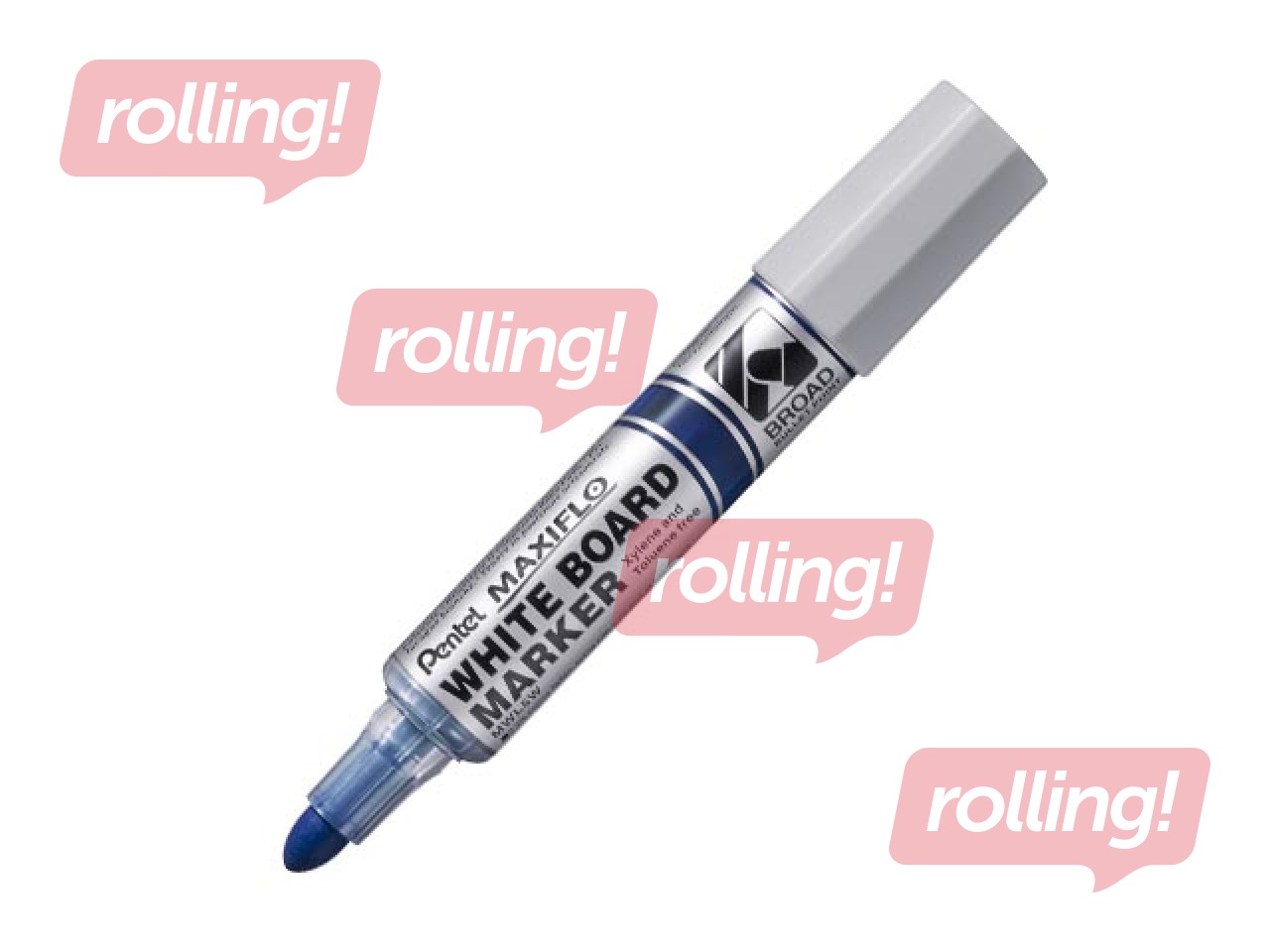 Whiteboard marker Pentel Maxiflo, 8mm, conical, blue