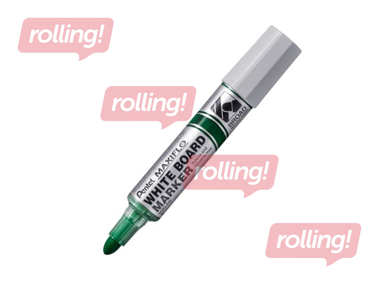 Tahvlimarker Pentel Maxiflo, 8 mm, kooniline ots, roheline