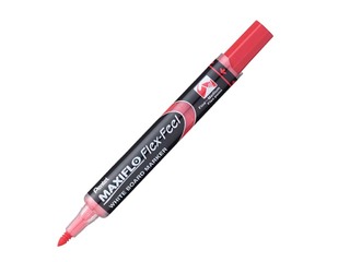 Tahvlimarker, Pentel Maxiflo Flexfeel, kooniline ots, 4 mm, punane