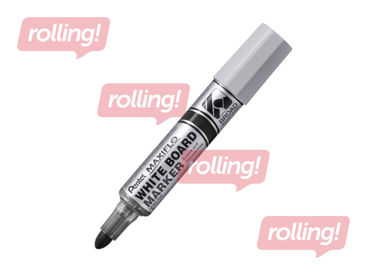 Tahvlimarker Pentel Maxiflo, 8 mm, kooniline otsl, must