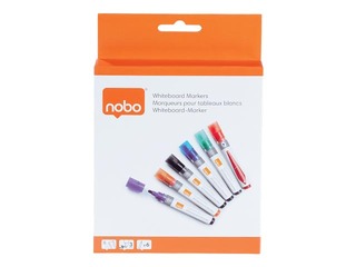 Valge tahvli markerid Nobo Liquid, ümmargune ots, 3 mm, 6 tk +Jaanipäeva kingitus!