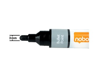 Tahvlimarkerid Nobo Liquid, ümmarguse otsaga, 3 mm, 12 tk +Jaanipäeva kingitus!