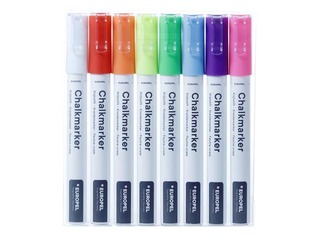 Chalk marker Europel, 3 mm, 8 colours
