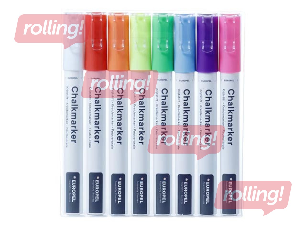 Chalk marker Europel, 3 mm, 8 colours