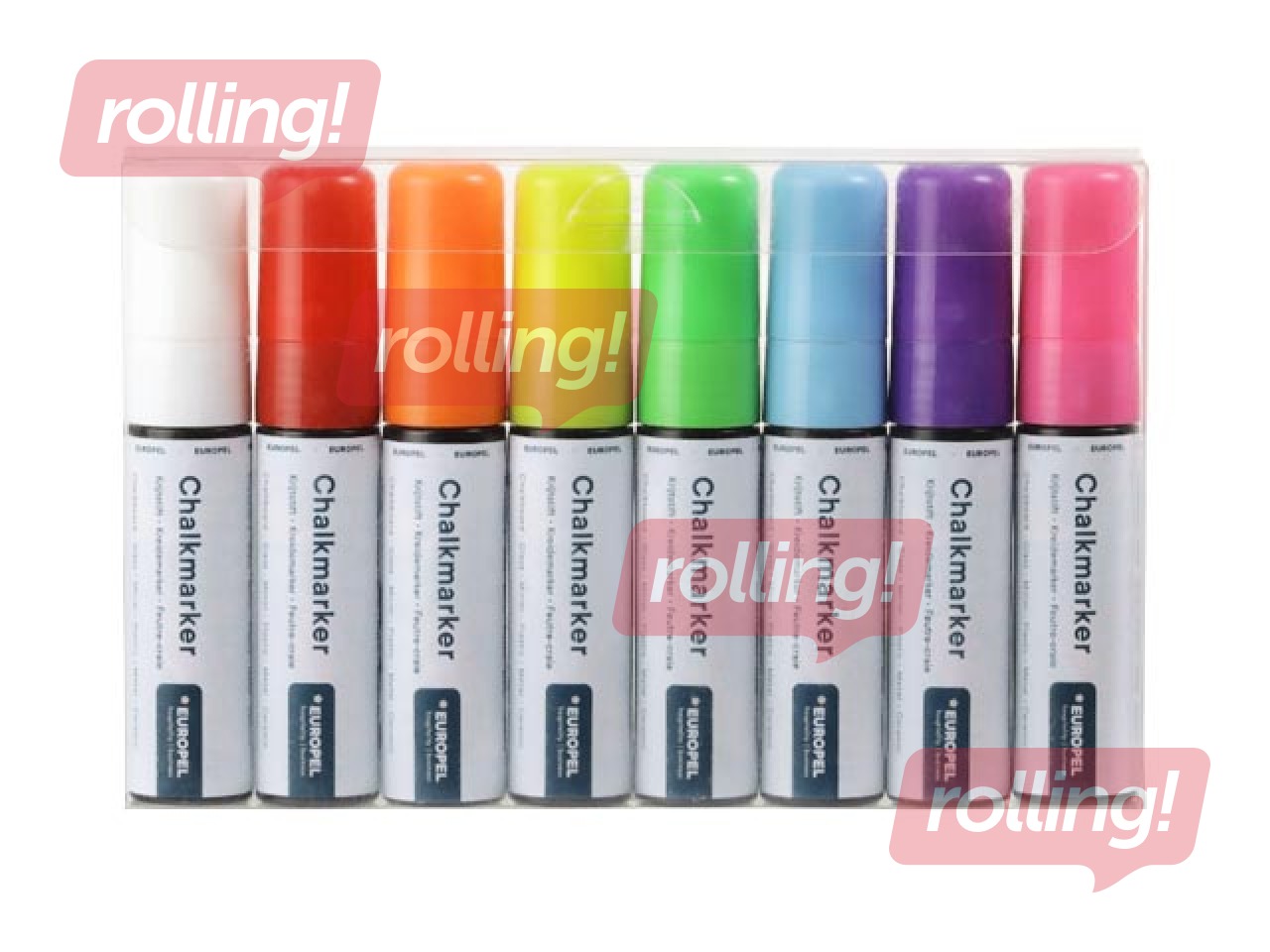 Chalk marker Europel, 15 mm, 8 colours