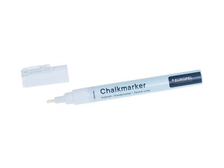 Chalk marker Europel, white, 3mm