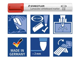Tahvlimarkerite komplekt valgetele ja klaastahvlitele Staedtler Lumocolor, 8 värvi
