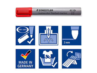 Flipchart paper set, Staedtler Lumocolor, 6 colors