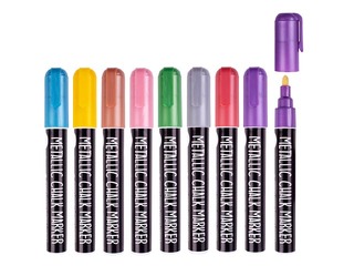 Krīta marķieru komplekts Centrum Metallic, 3-5 mm, 8 krāsas