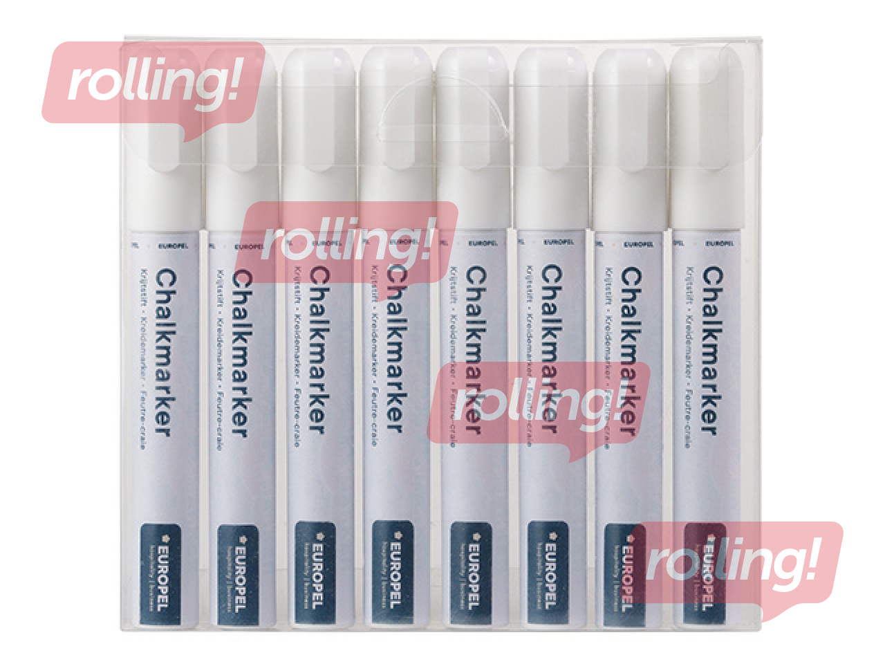 Tahvlimarker Europel, valge, 6mm, 8 tk.