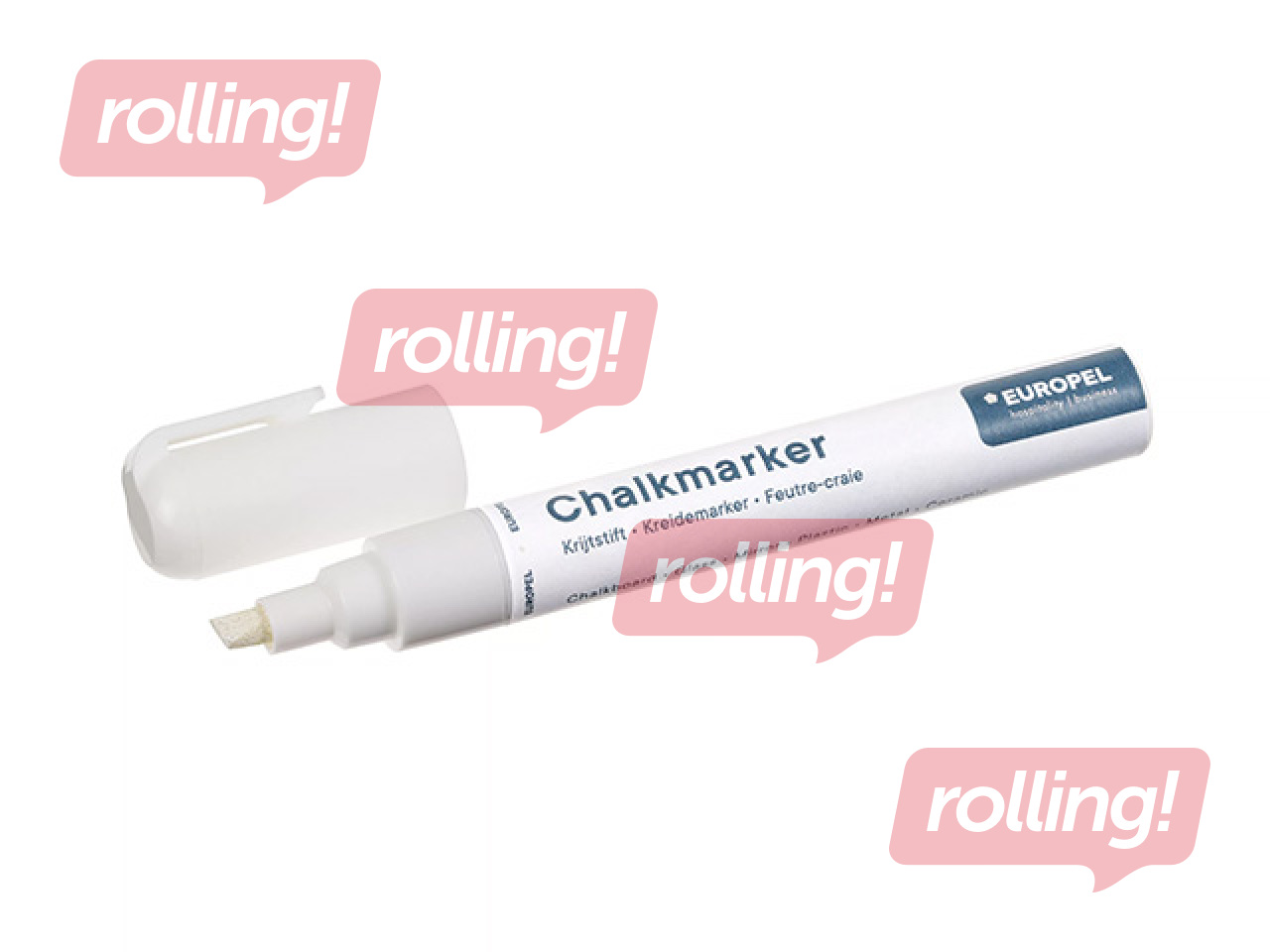 Tahvlimarker Europel, valge, 6mm, 8 tk.