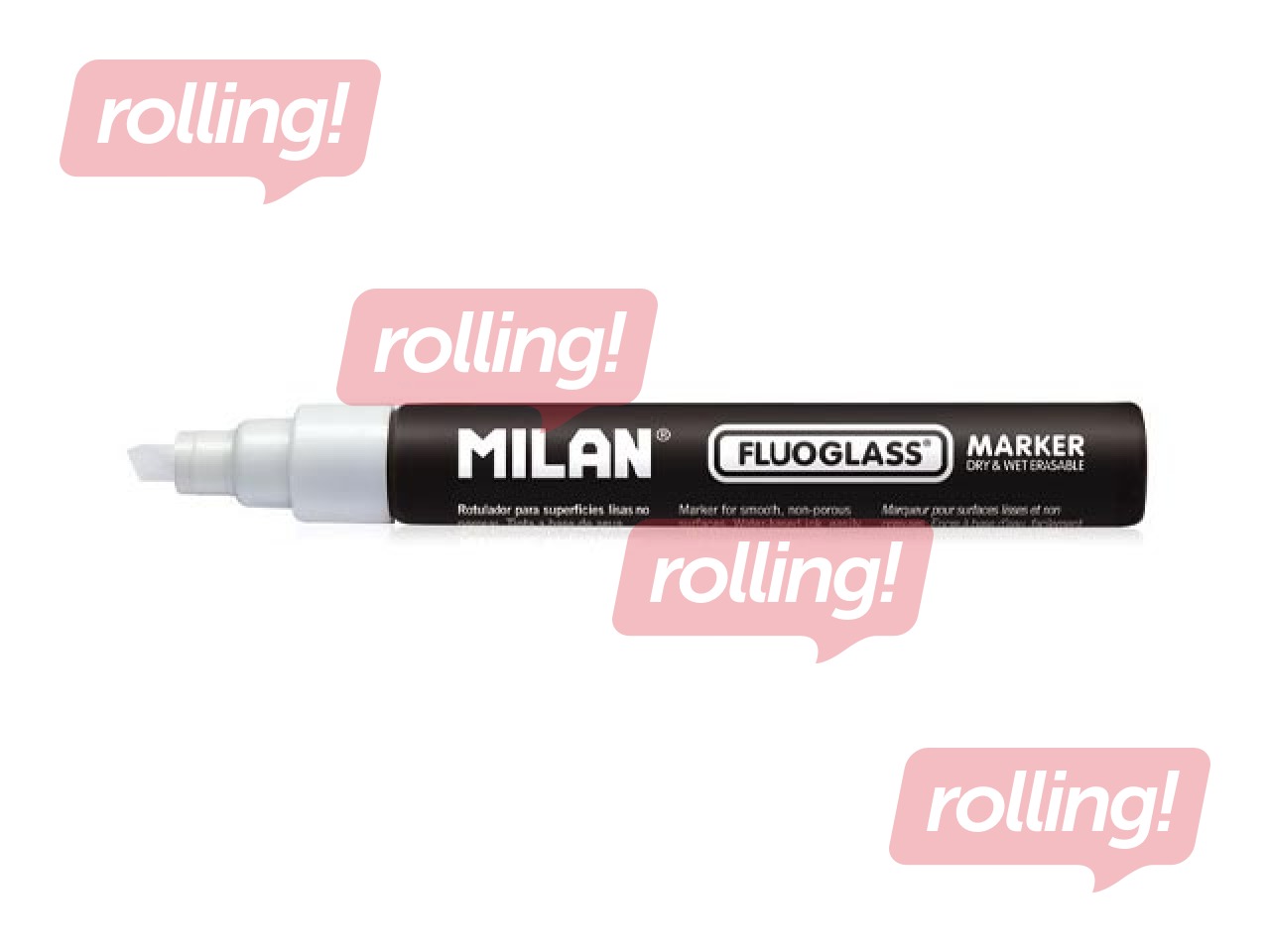 Markeri klaastahvlile Milan, Fluoglass, valge, 3-4mm