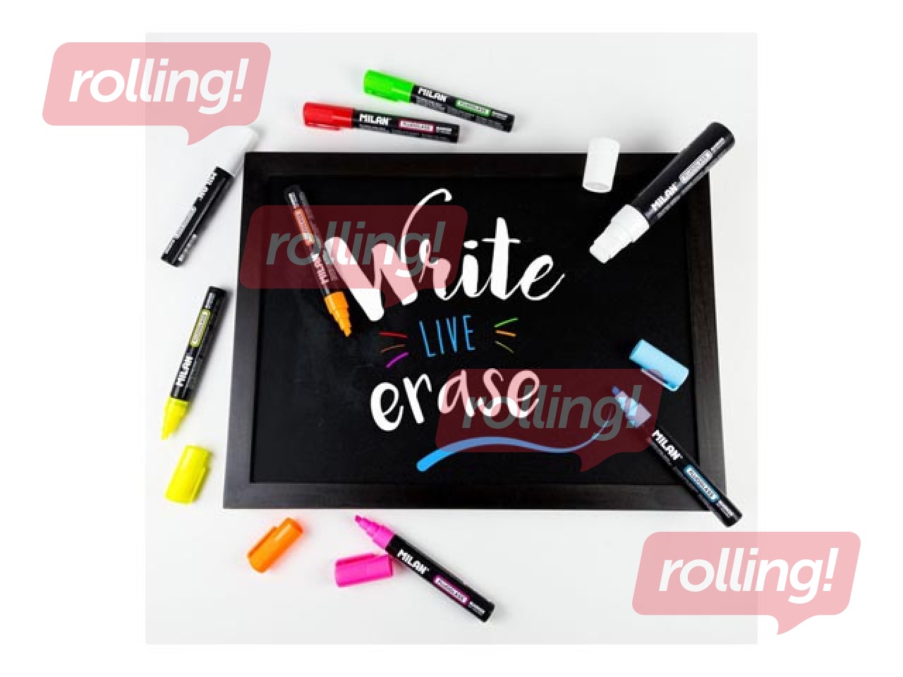 Markeri klaastahvlile Milan, Fluoglass, valge, 3-4mm