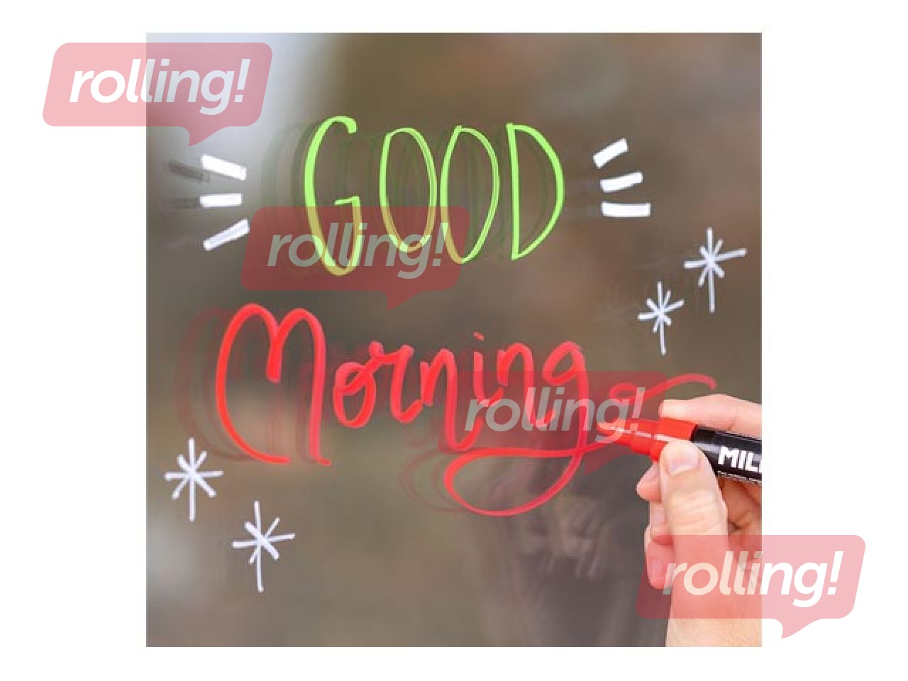 Markeri klaastahvlile Milan, Fluoglass, valge, 3-4mm