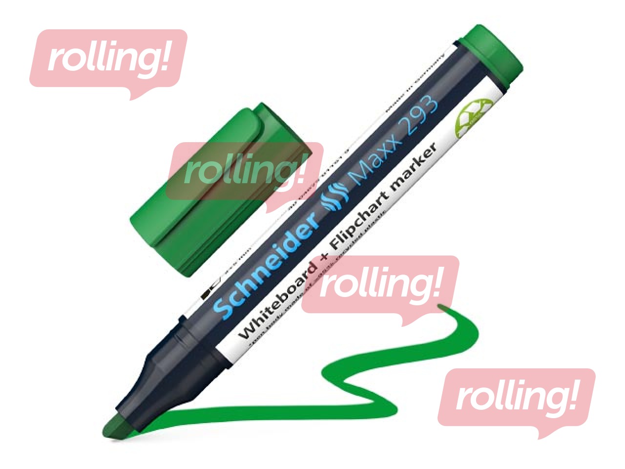Marķieris baltajai tāfelei un flipchart papīram Schneider 293, 2-5mm, zaļš