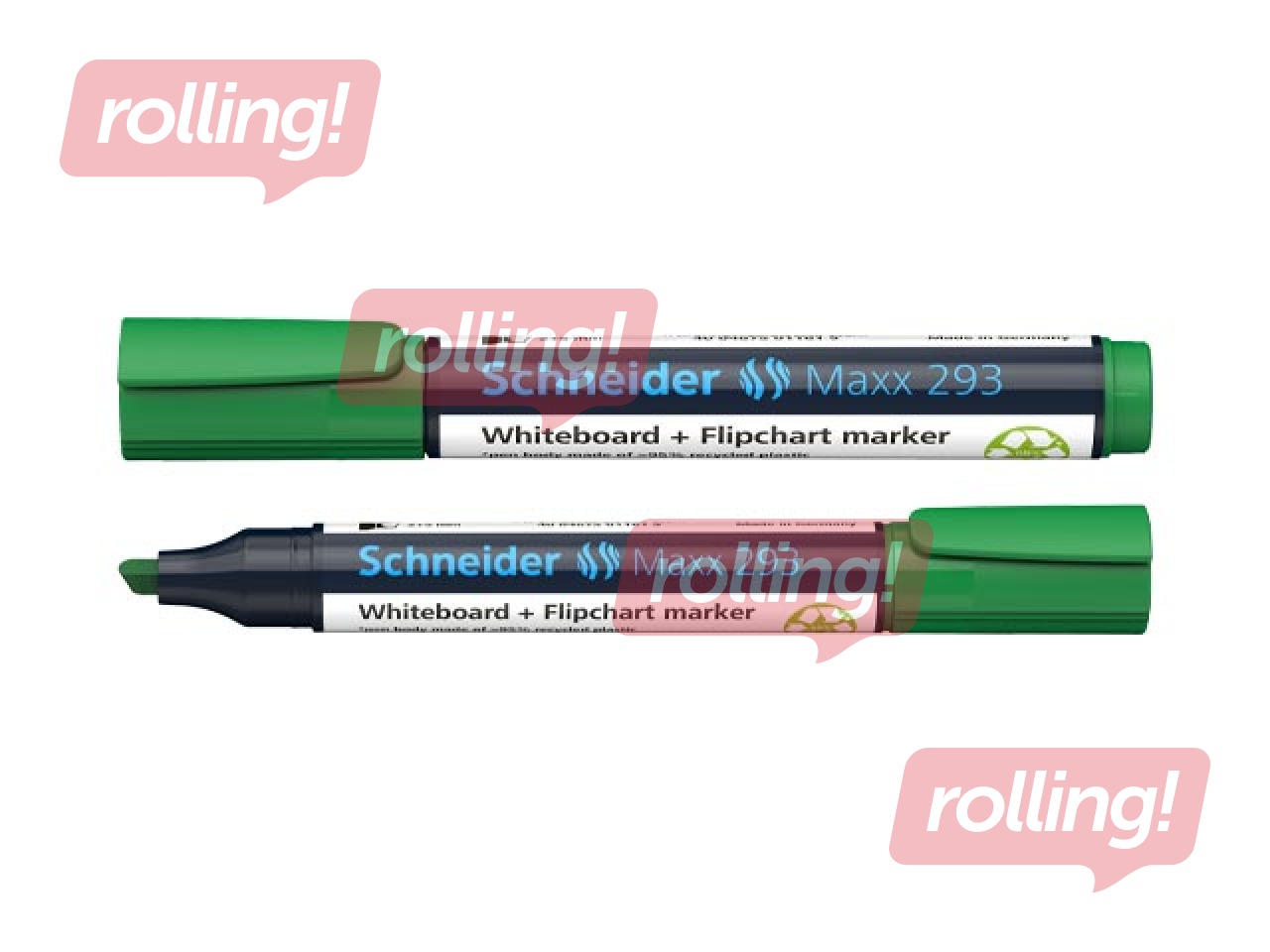 Valgetahvli ja fläpptahvli Schneider 293, 2-5mm, roheline