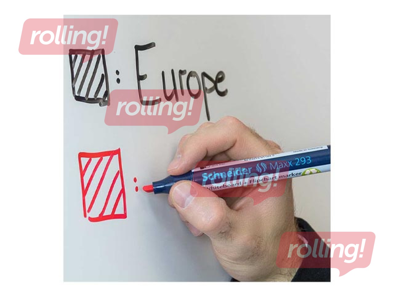 Valgetahvli ja fläpptahvli Schneider 293, 2-5mm, roheline