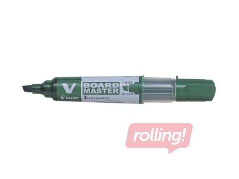 Whiteboard marker Pilot, V Board Master, chisel tip, green, 2.2–5.2mm