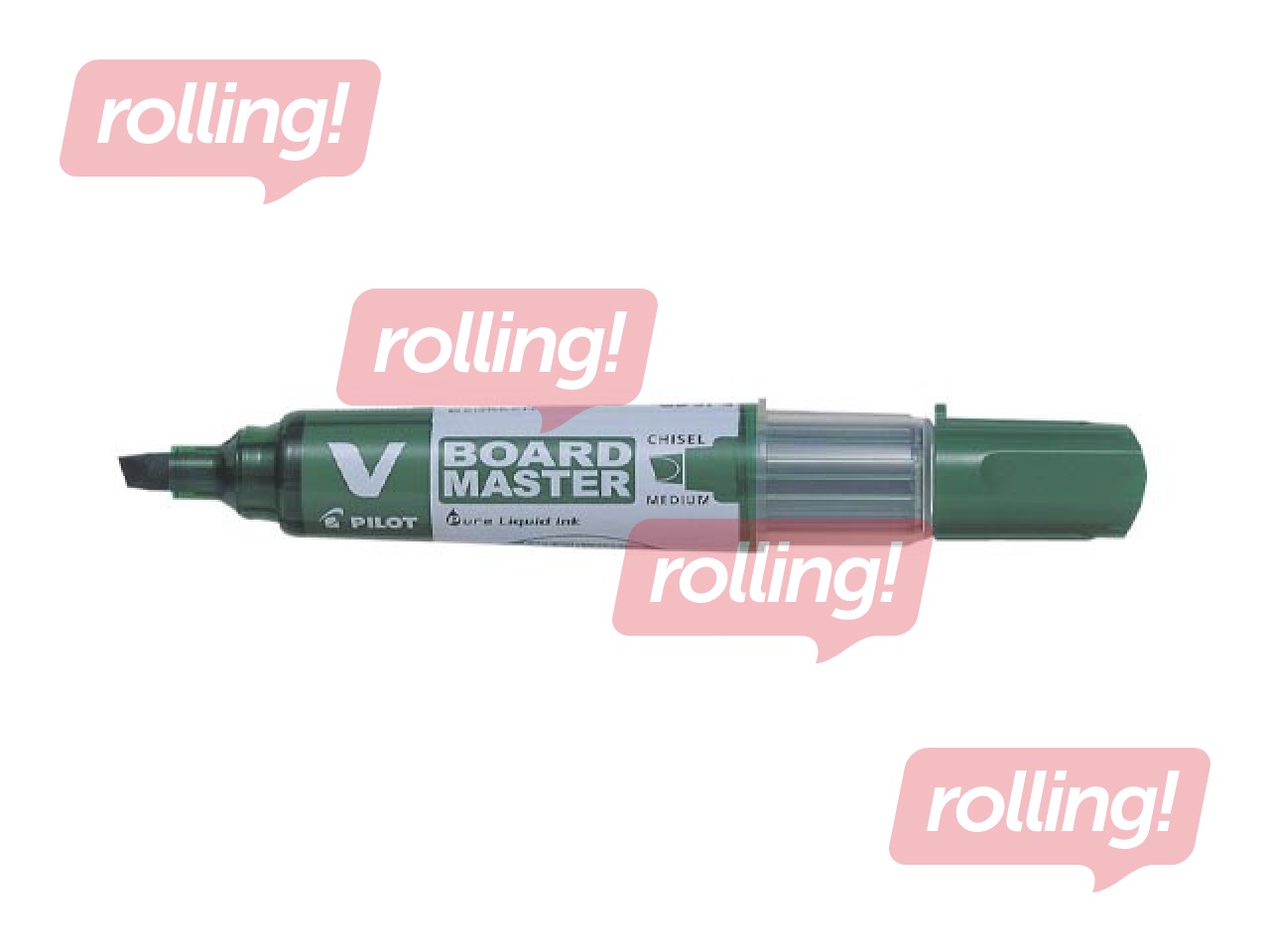 Whiteboard marker Pilot, V Board Master, chisel tip, green, 2.2–5.2mm