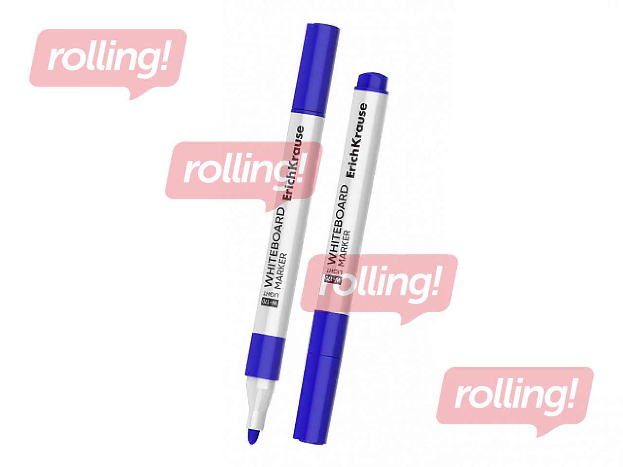 Valgetahvli marker ErichKrause W-170, kolmnurkne kuju, ümmargune ots, sinine