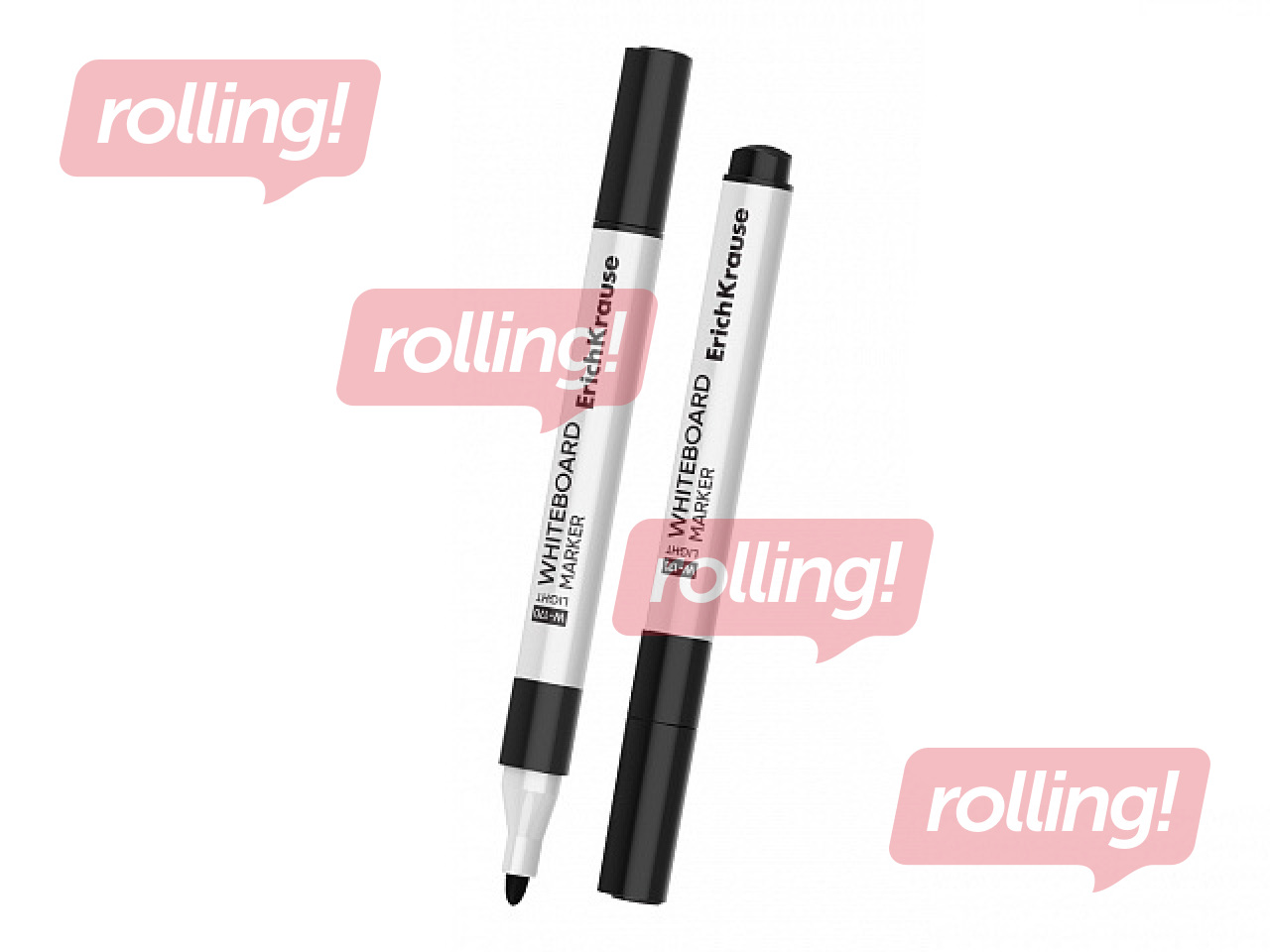 Valgetahvli marker ErichKrause W-170, kolmnurkne kuju, ümmargune ots, must