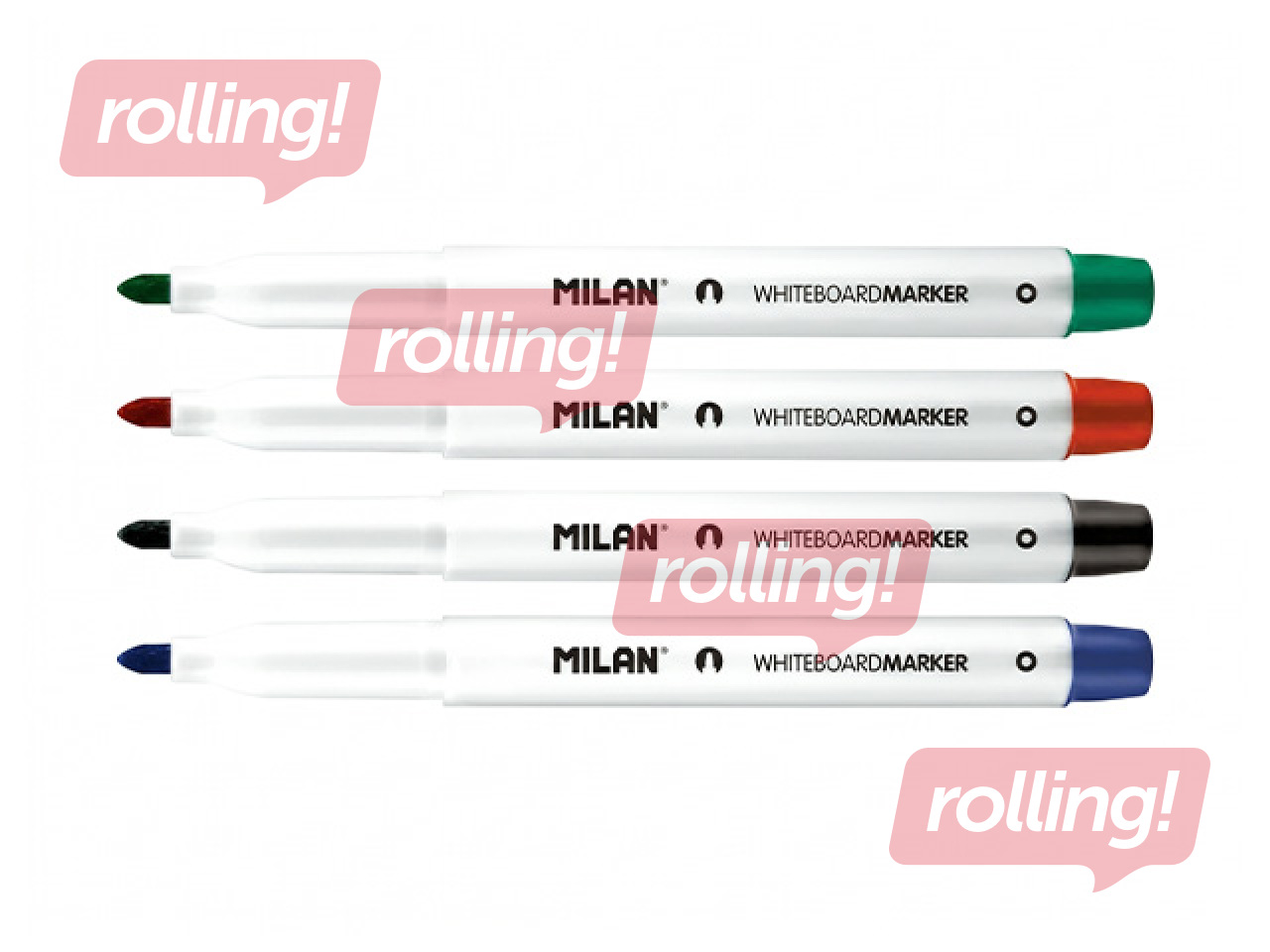 Tahvlimarkerite komplekt koos kustutiga Milan, 4 värvi