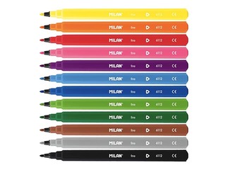 Fibrepens Milan, triangular, 12 colours