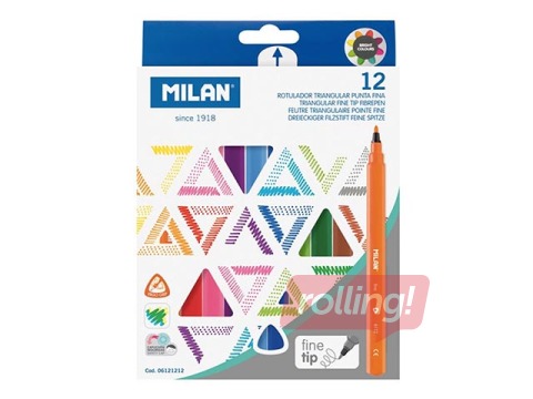 Viltpliiatsid Milan, 12 värvi