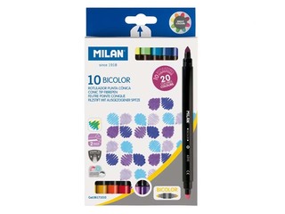 Vildpliiatsid Milan Bicolour, 20 värvi