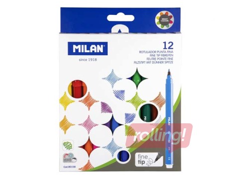 Viltpliiatsid Milan, 12 värvid