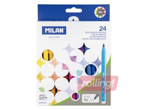 Viltpliiatsid Milan, 24 värvid