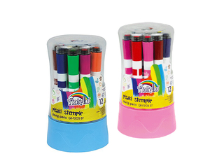 Flomāsteri Fiorello ar zīmodziņiem, 12 krāsas