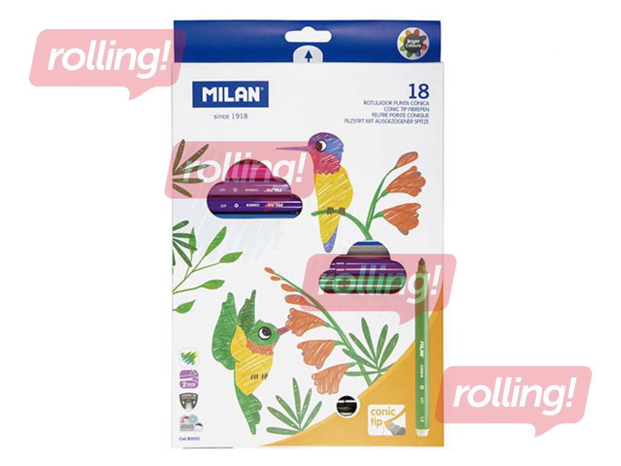Flomāsteri Milan, 18 krāsas