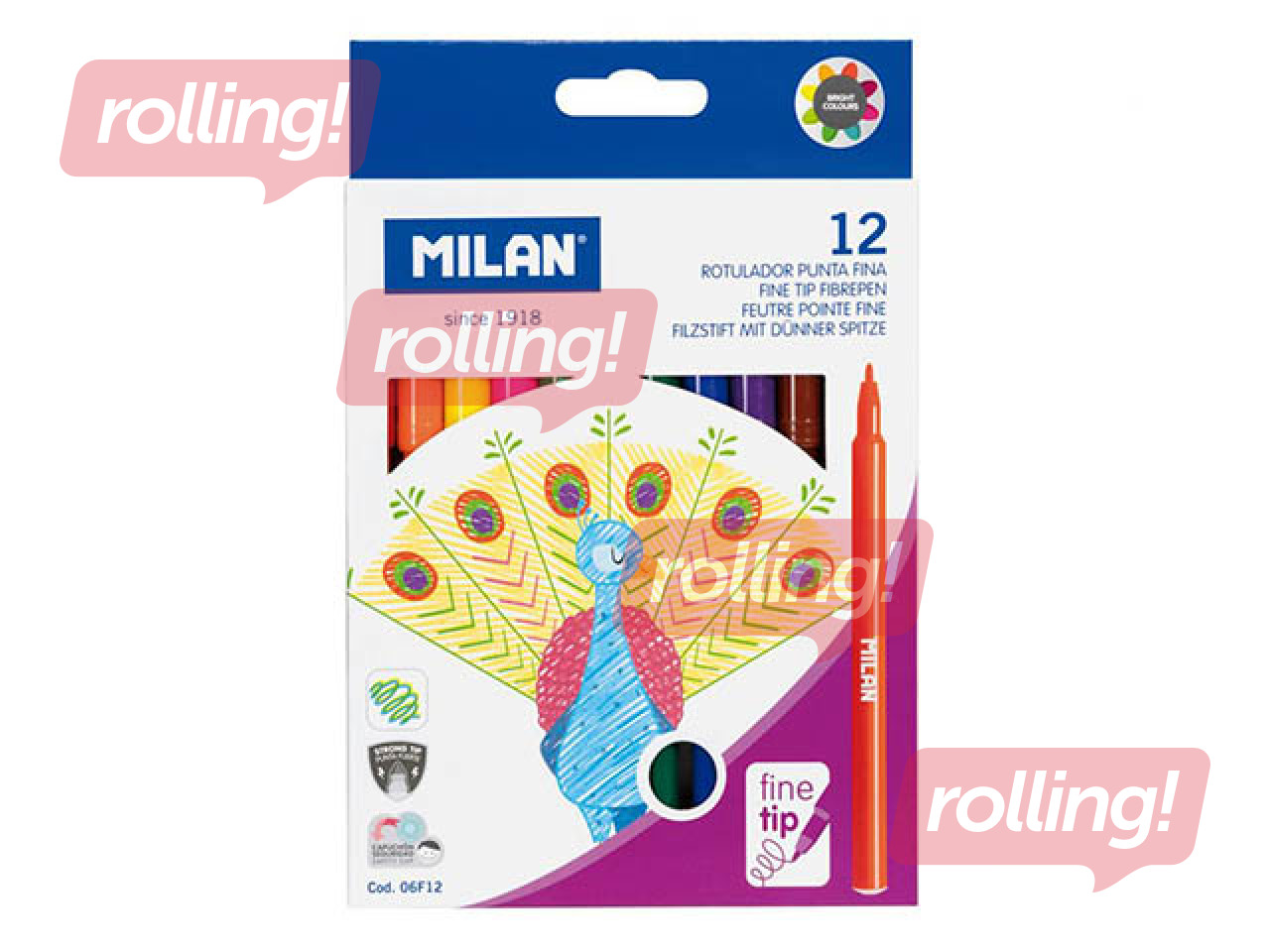 Viltpliiatsid Milan, 12 värvi