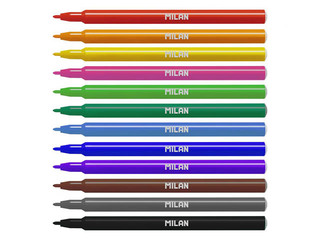 Viltpliiatsid Milan, 12 värvi