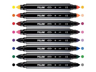 Двусторонние фломастеры Milan Maxi Bicolour, 16 цветов