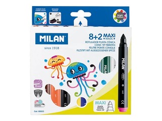 Меняющие цвет фломастеры Milan Maxi Magic, 10 шт.