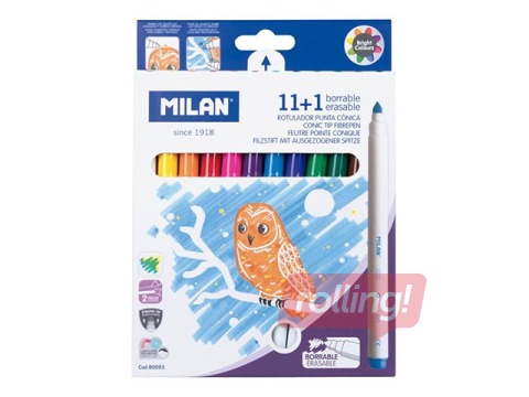 Fibrepens Milan 11+ 1 “eraser” fibrepen 