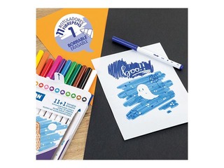 Фломастеры Milan 11 цветов + фломастер-ластик