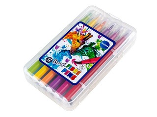 Brush tip fibrepens Centrum, 12 colours