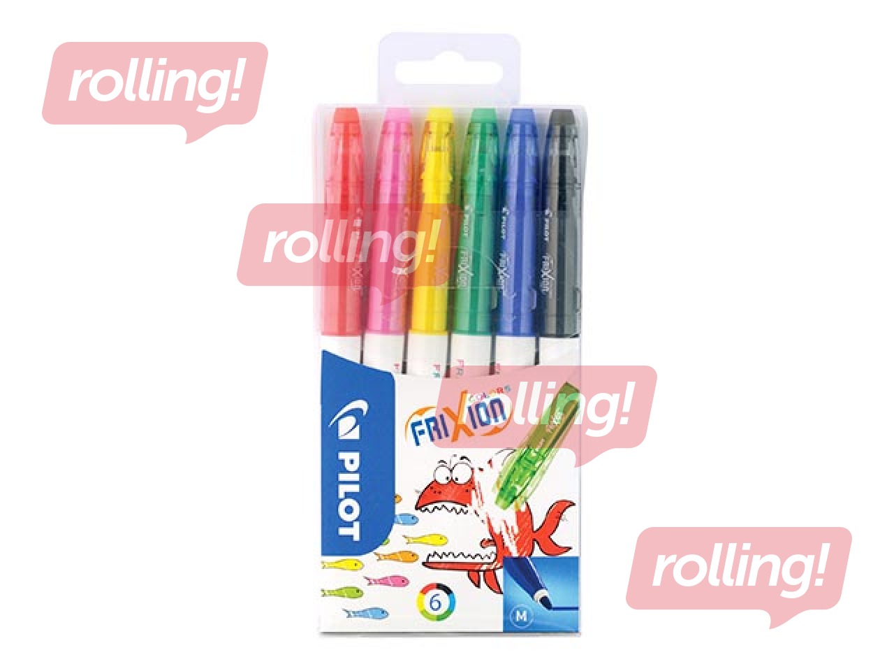 Flomāsteri Pilot Frixion Color, dzēšami, 6 krāsas