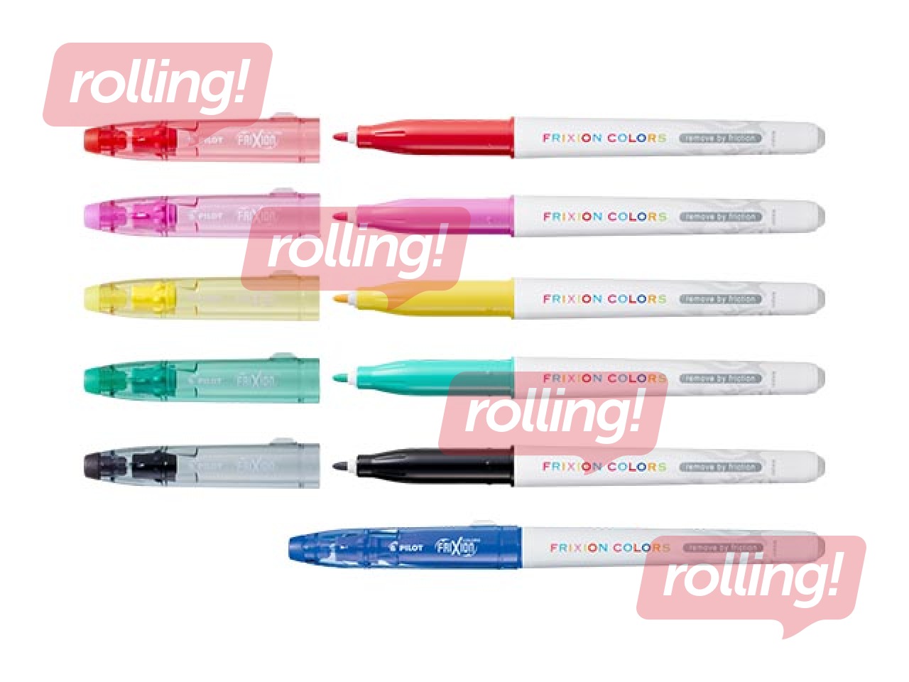 Flomāsteri Pilot Frixion Color, dzēšami, 6 krāsas