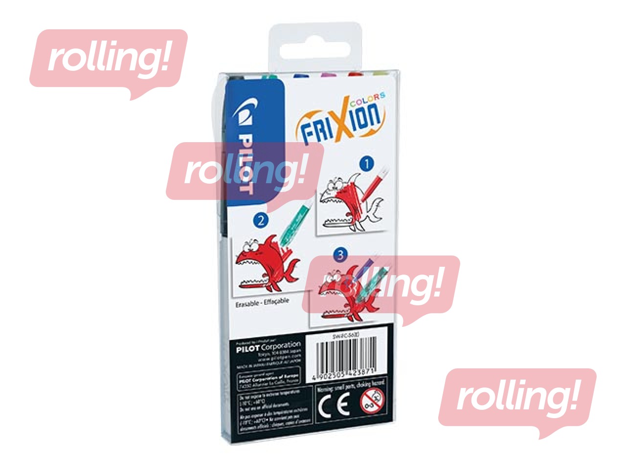 Viltpliiatsid Pilot Frixion Color, kustutatav, 6 värvi