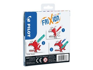 Felt tips Pilot Frixion Color, erasable, 12 colors