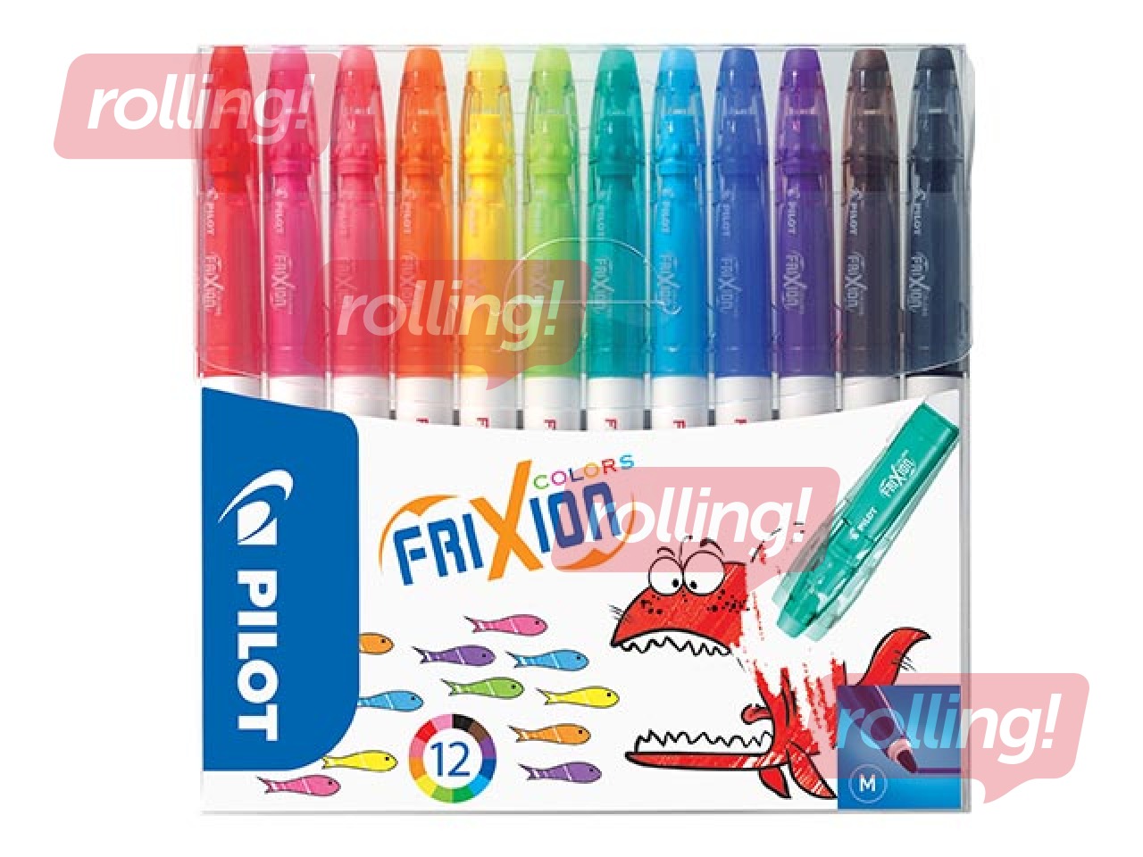 Viltpliiatsid Pilot Frixion Color, kustutatav, 12 värvi