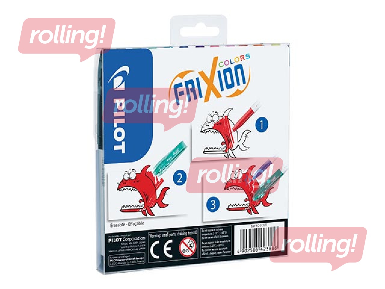 Viltpliiatsid Pilot Frixion Color, kustutatav, 12 värvi