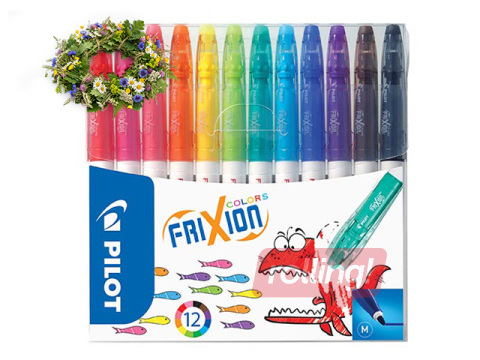 Viltpliiatsid Pilot Frixion Color, kustutatav, 12 värvi +Jaanipäeva kingitus!