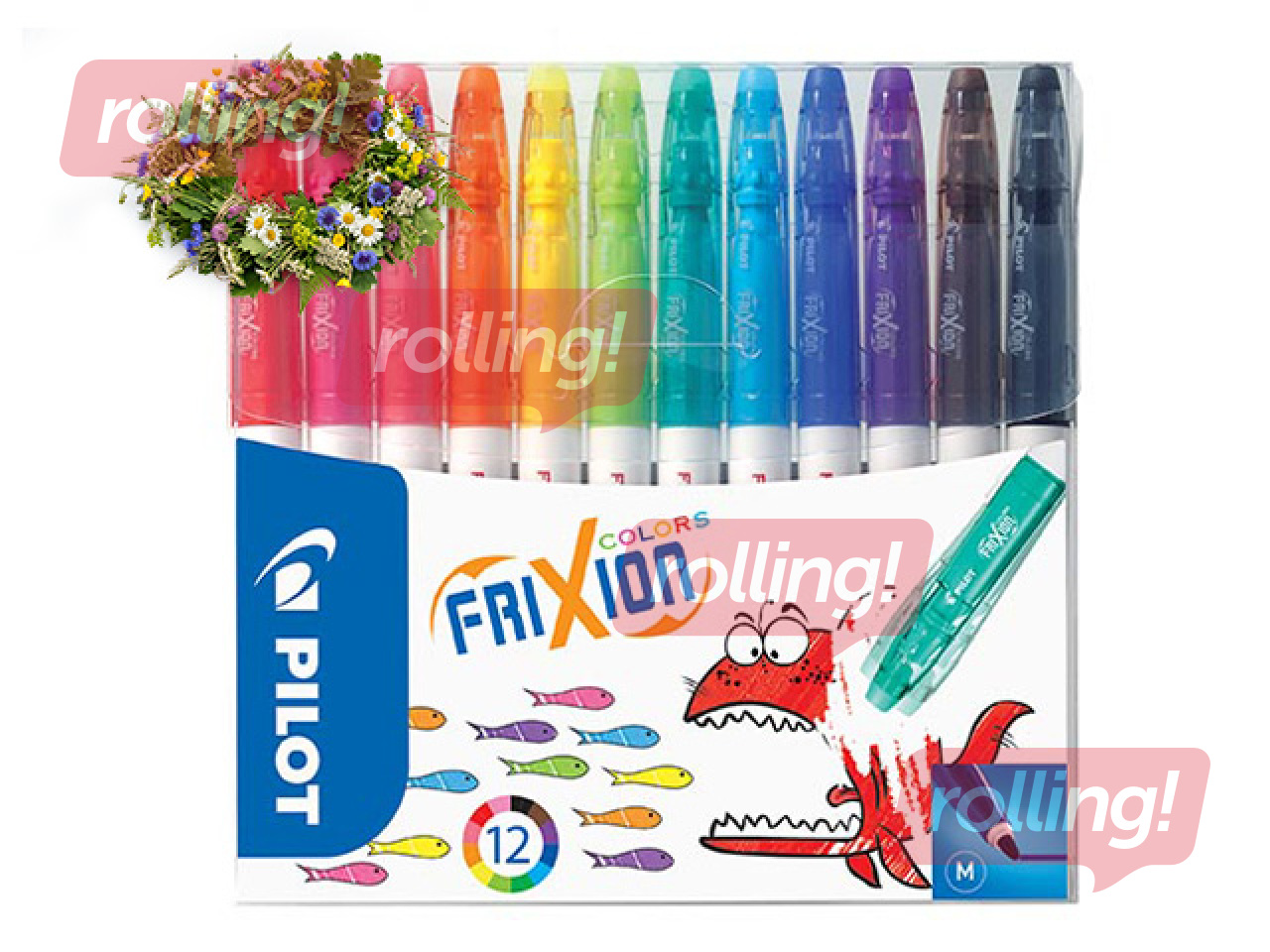 Viltpliiatsid Pilot Frixion Color, kustutatav, 12 värvi +Jaanipäeva kingitus!