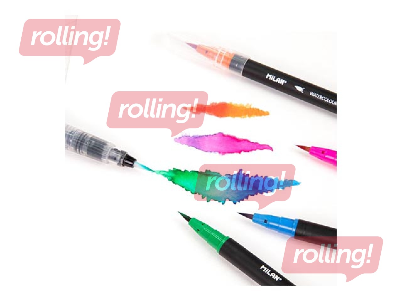 Fibrepens Milan, brush tip, watercolour, 12 colors