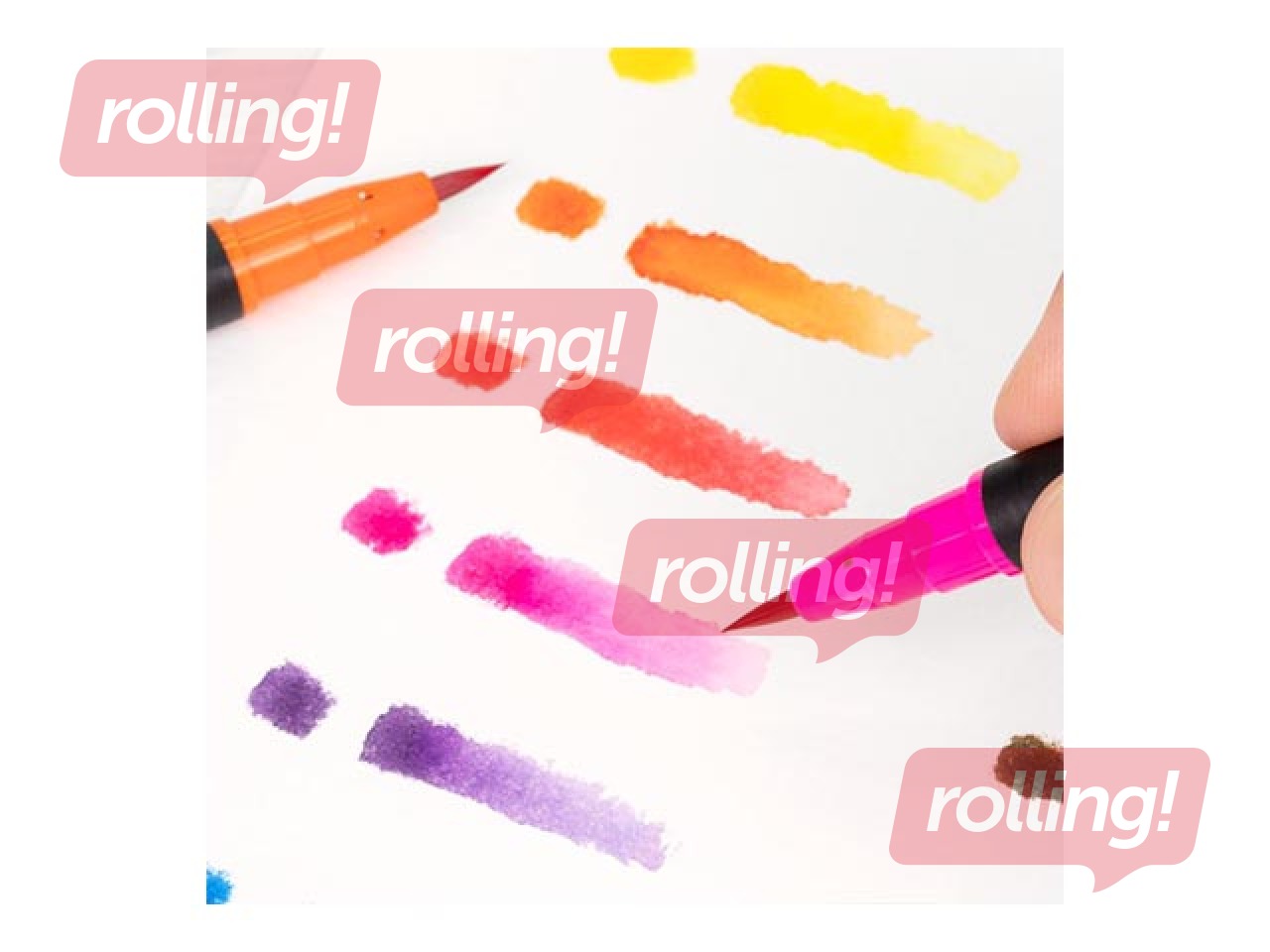 Viltpliiatsid Milan, pintsli ots, akvarell, 12 värvi